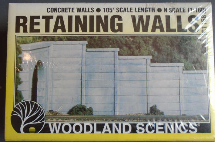 WOODLAND SCENICS N SCALE -RETAINING WALLS, BOXED