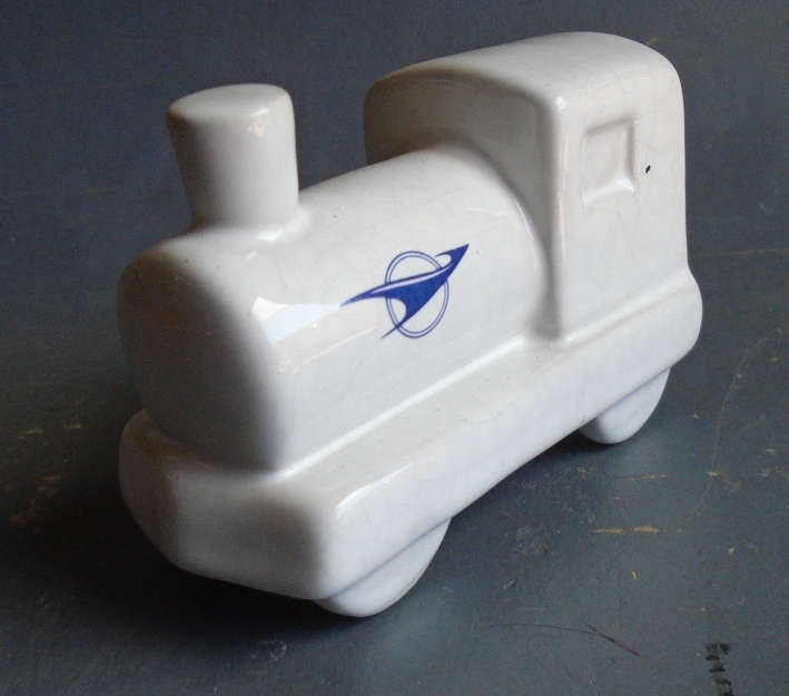 VINTAGE SOUTH AFRICAN RAILWAY MEMORIBILIA, CERAMIC STEAM TRAIN, RARE