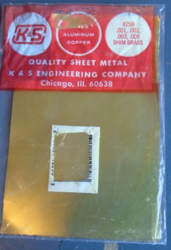K&S ENGINEERING -BRASS SHIM STOCK .001 - .005 IN PKT