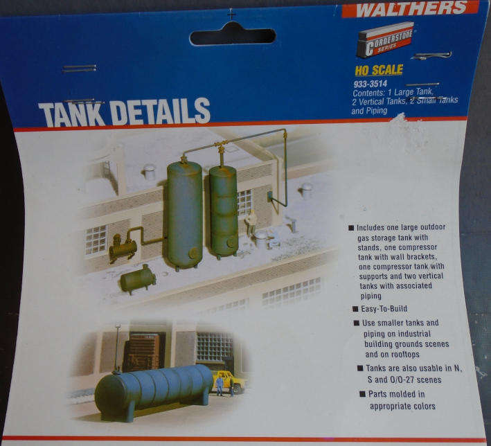 WALTHERS HO SCALE - TANK DETAILS, IN PKT