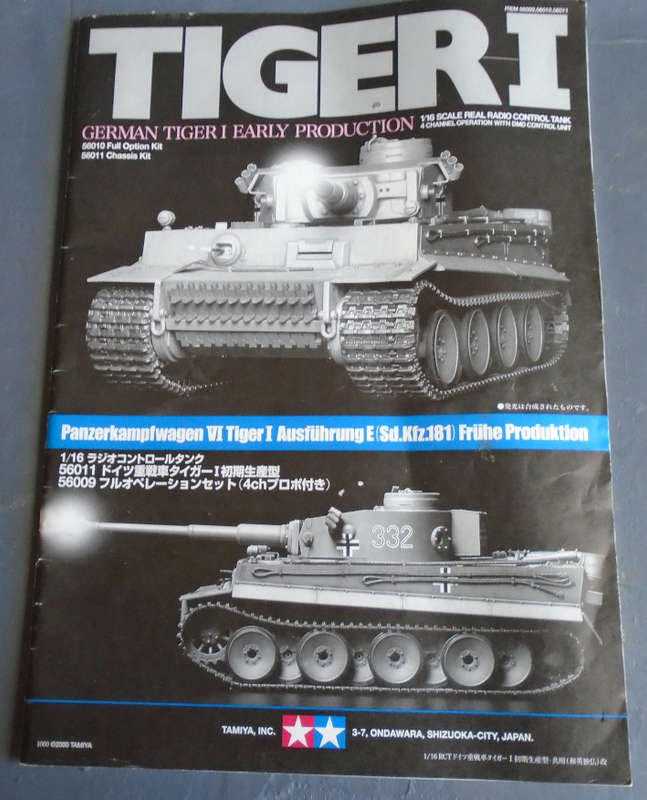 TAMIYA 1/16 SCALE - RC TIGER 1 TANK, WITH RADIO CONTROL & CHARGER & SPARES BATTERY,SEE ALL FOTOS