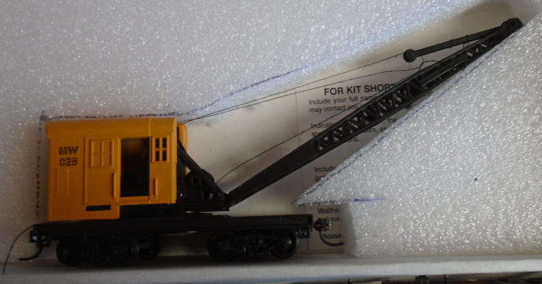 WALTHERS HO SCALE - WORK TRAIN #2 SET, MAINTENANCE OF WAY, BOXED, NO KEY FOR CRANE BOOM