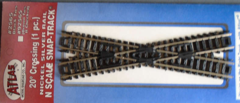 ATLAS N SCALE - 20 DEG CROSSING, IN PKT