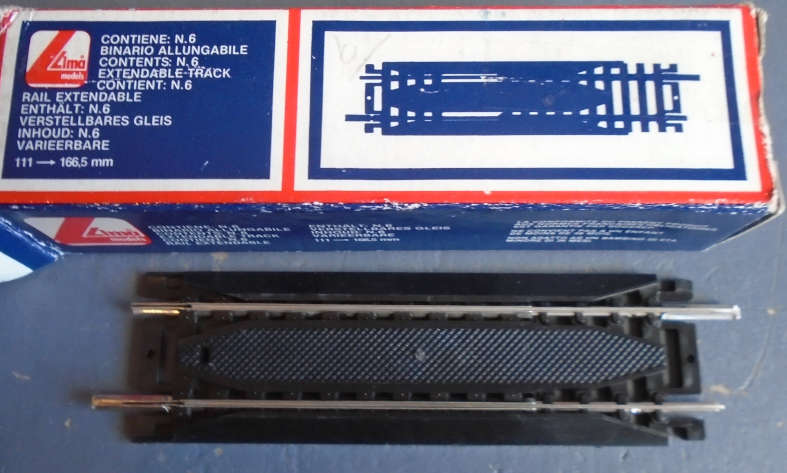 LIMA HO SCALE - EXTENDABLE TRACK FROM 111 - 166.5 mm - BOXED
