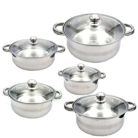 Convenient And Durable 10-Piece Home Cookware Set