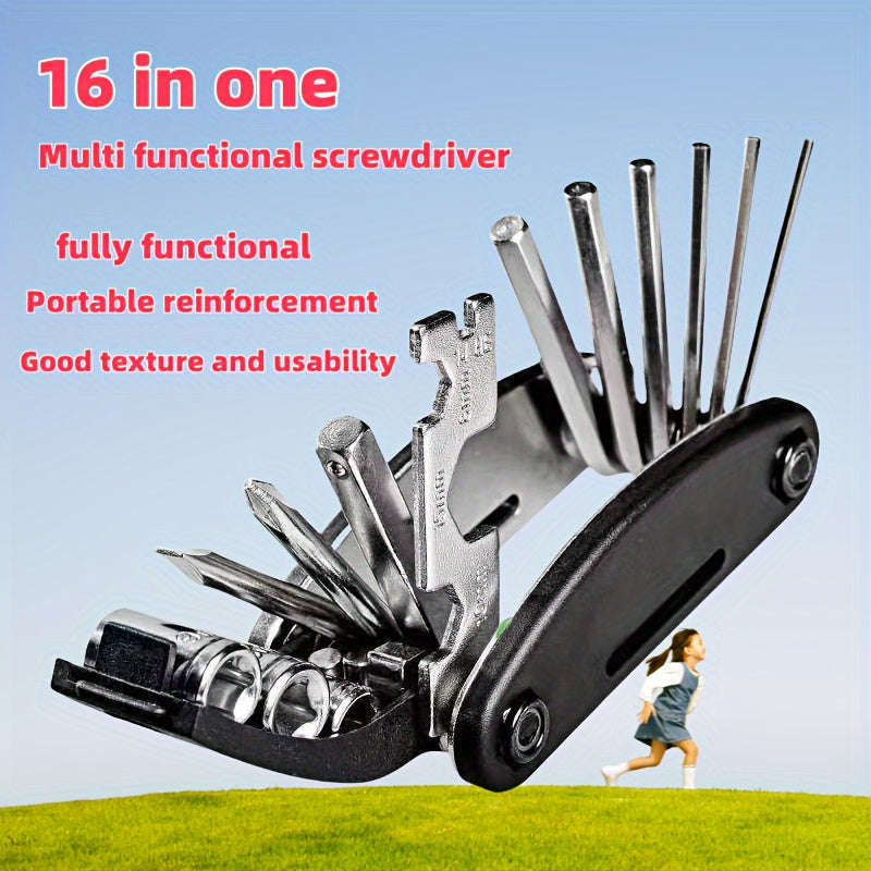 Portable 16 In 1 Stainless Steel Folding Multi-Tool