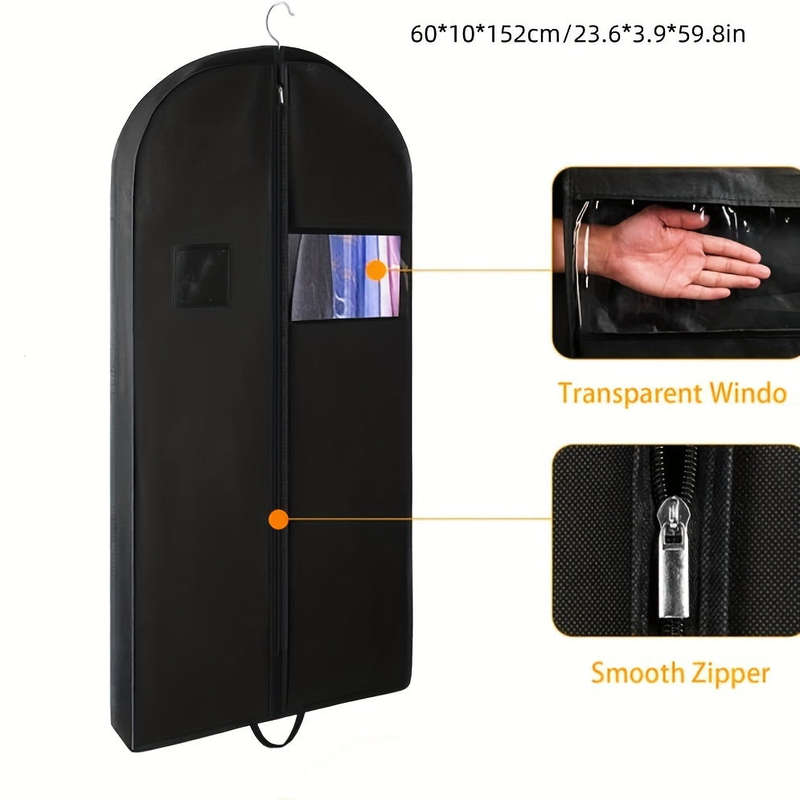 1 x Black Non-Woven Garment Bag