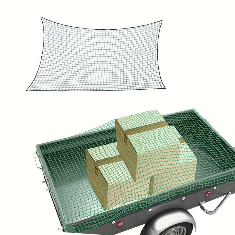 Heavy Duty Pe Trailer Cargo Net - Durable Outdoor Truck Accessory That Keeps Cargo Securely Covered
