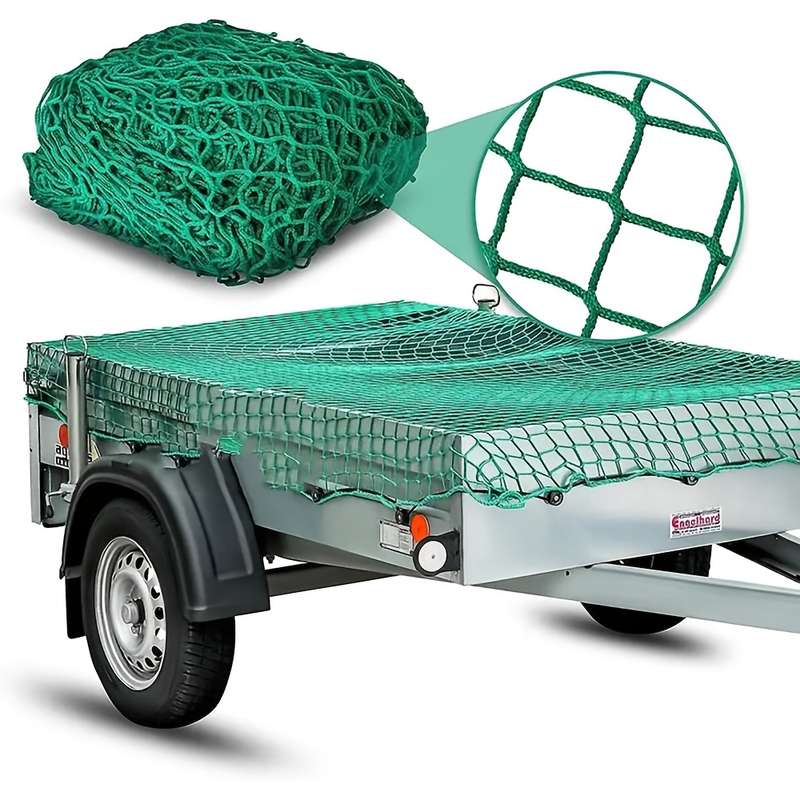 Heavy Duty Pe Trailer Cargo Net - Durable Outdoor Truck Accessory That Keeps Cargo Securely Covered