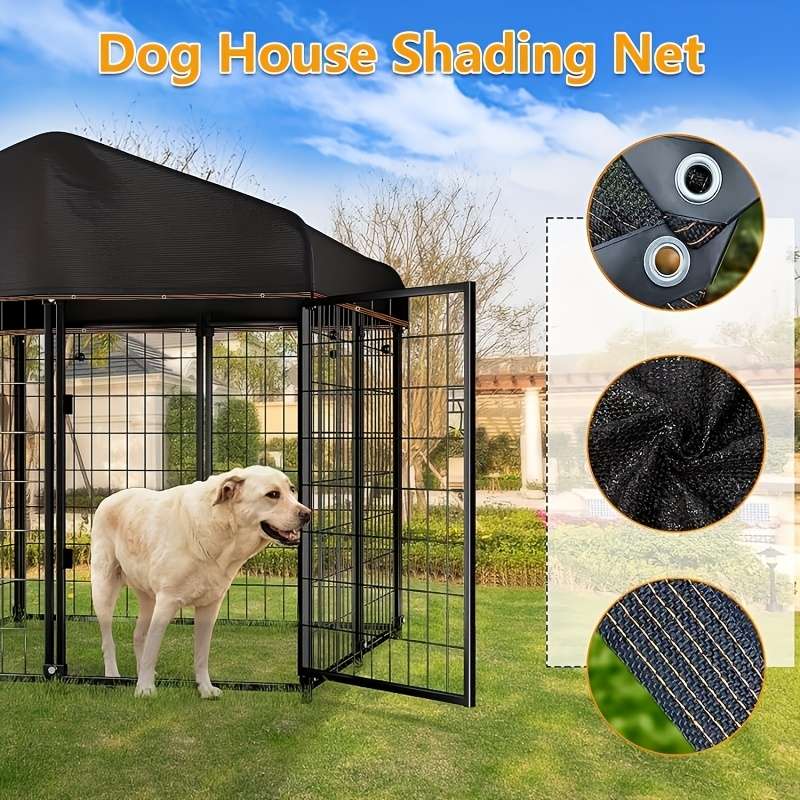 1 x Black Uv Protection Fabric Garden Awning With Dust Proof Shade Net