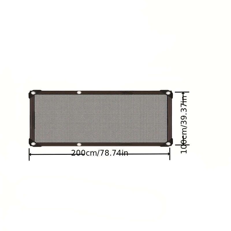 1 x Black Uv Protection Fabric Garden Awning With Dust Proof Shade Net