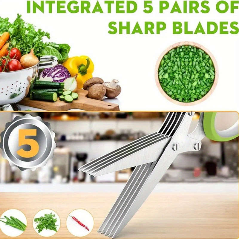 1 Piece Stainless Steel Multi-Layer Kitchen Scissors