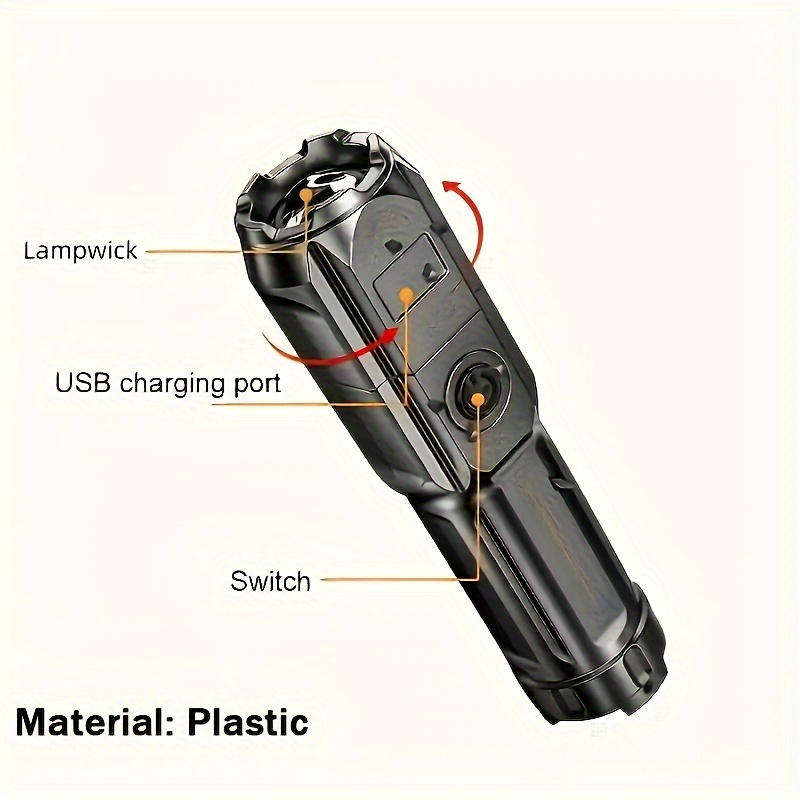 1 Piece Zoomable Flashlight