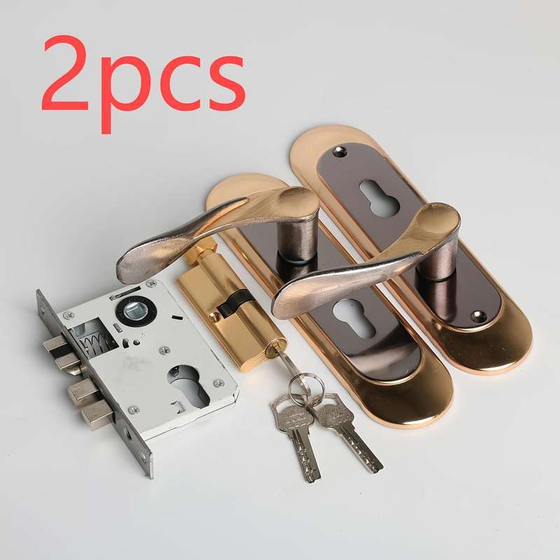 Modern Double Door Lock Set