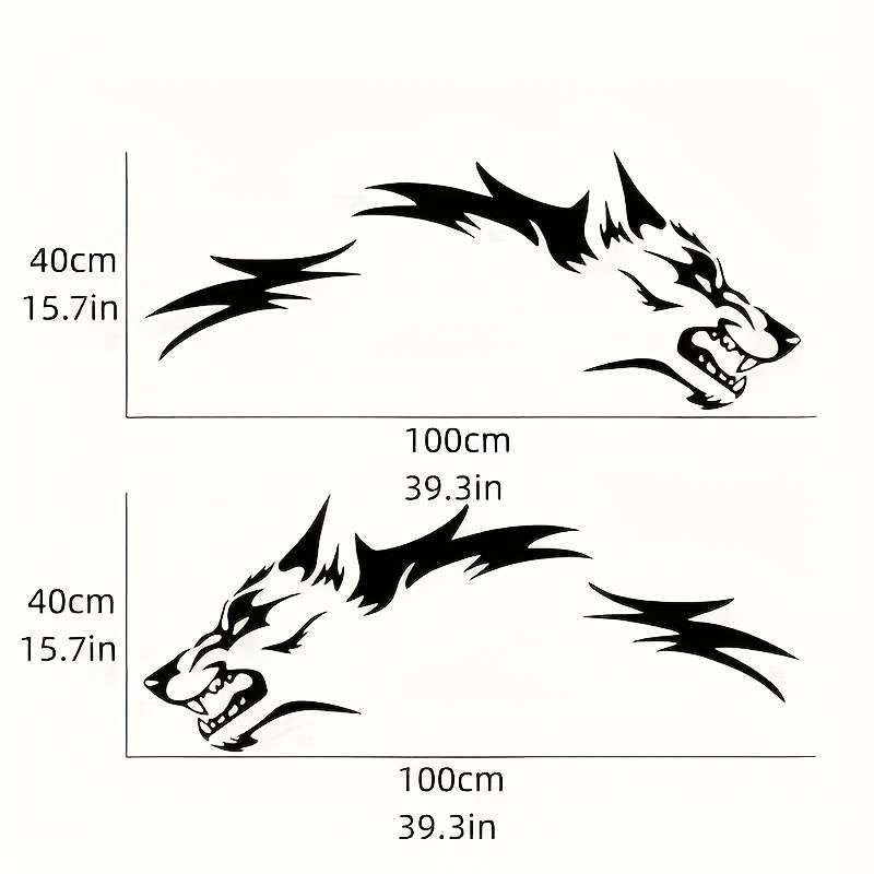 2pcs Wolf Totem Car Decals