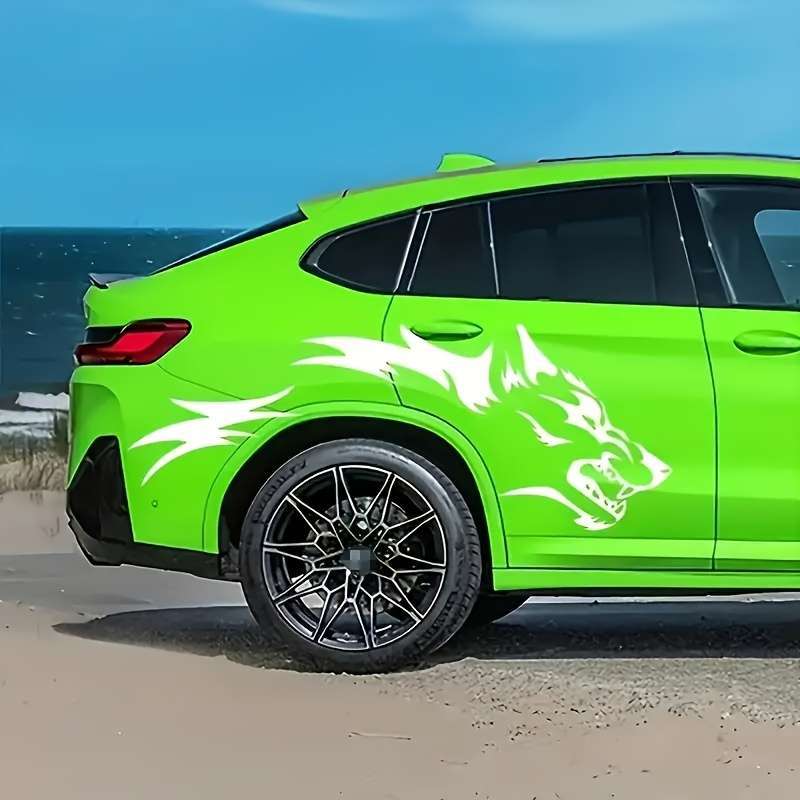 2pcs Wolf Totem Car Decals