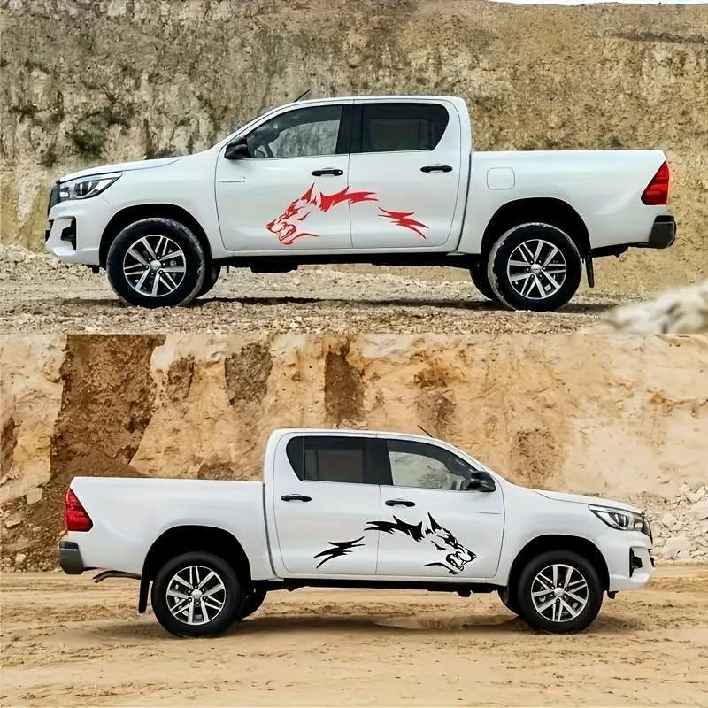 2pcs Wolf Totem Car Decals