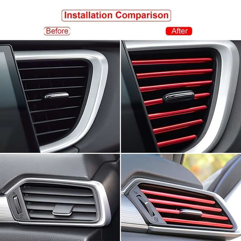 10 Pack 20cm Car Air Conditioner Vent Decorative Strips
