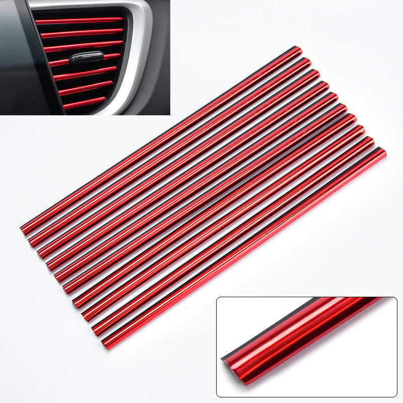10 Pack 20cm Car Air Conditioner Vent Decorative Strips