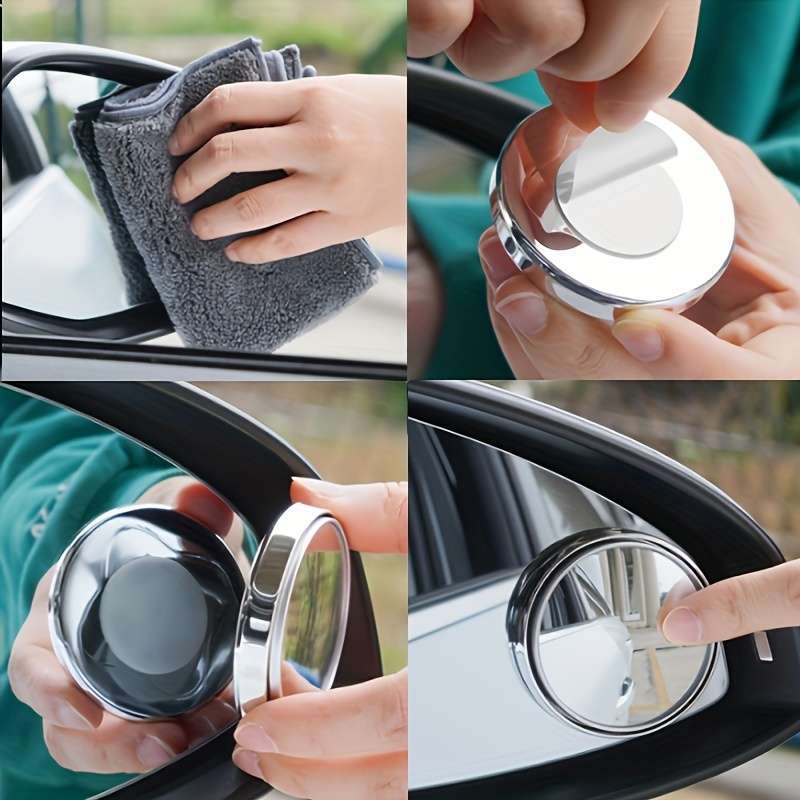 2 Pack Car Rearview Mirror HD Round Mirror