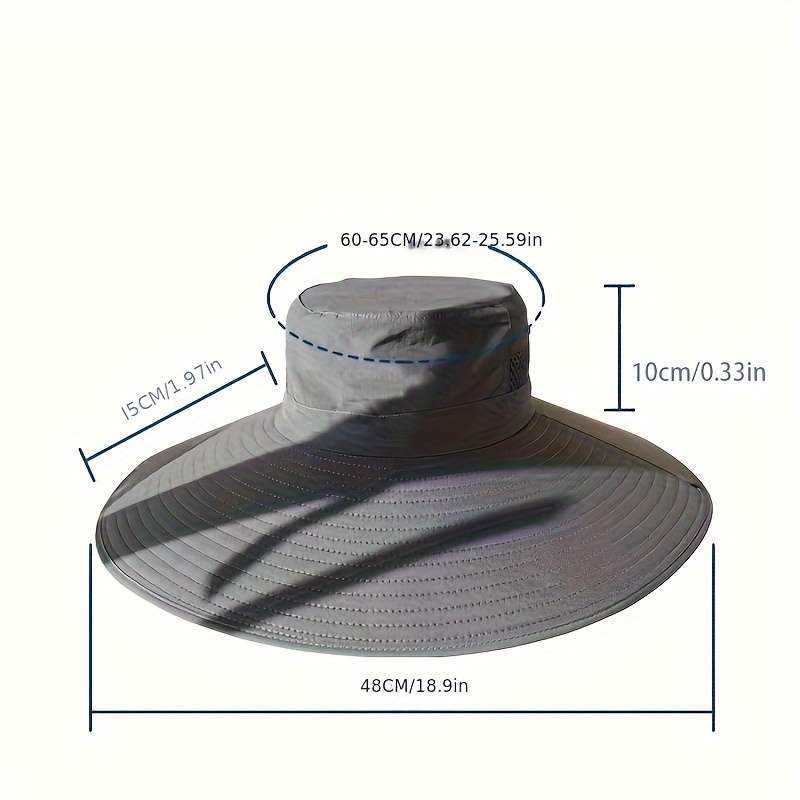1 Pack Bucket Hat Men Wide Brim Sun Hat Waterproof Breathable Bucket Hat