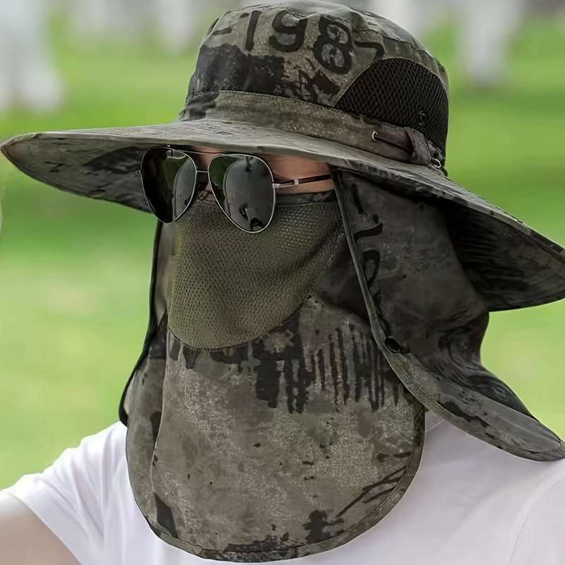 Men's Camouflage Sun Protection Bucket Hat