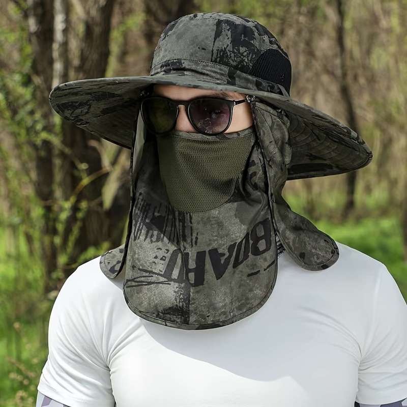 Men's Camouflage Sun Protection Bucket Hat