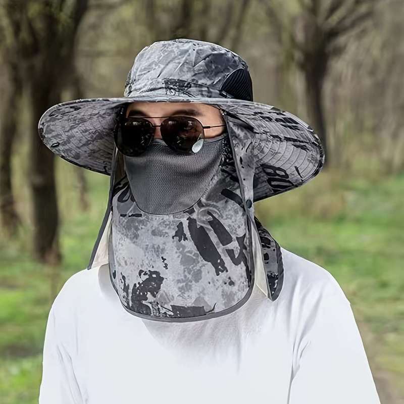Men's Camouflage Sun Protection Bucket Hat
