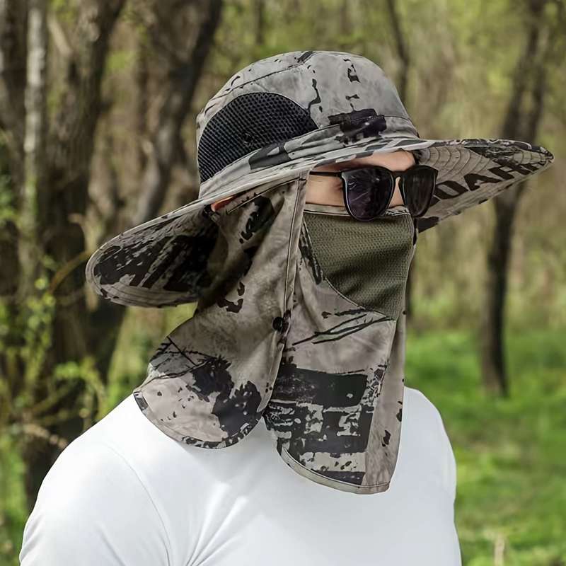Men's Camouflage Sun Protection Bucket Hat