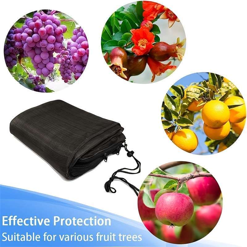 Heavy Duty Black Garden Net With Drawstring And Double Zipper