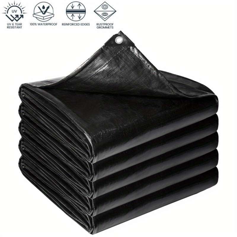 Heavy Duty Black Tarpaulin