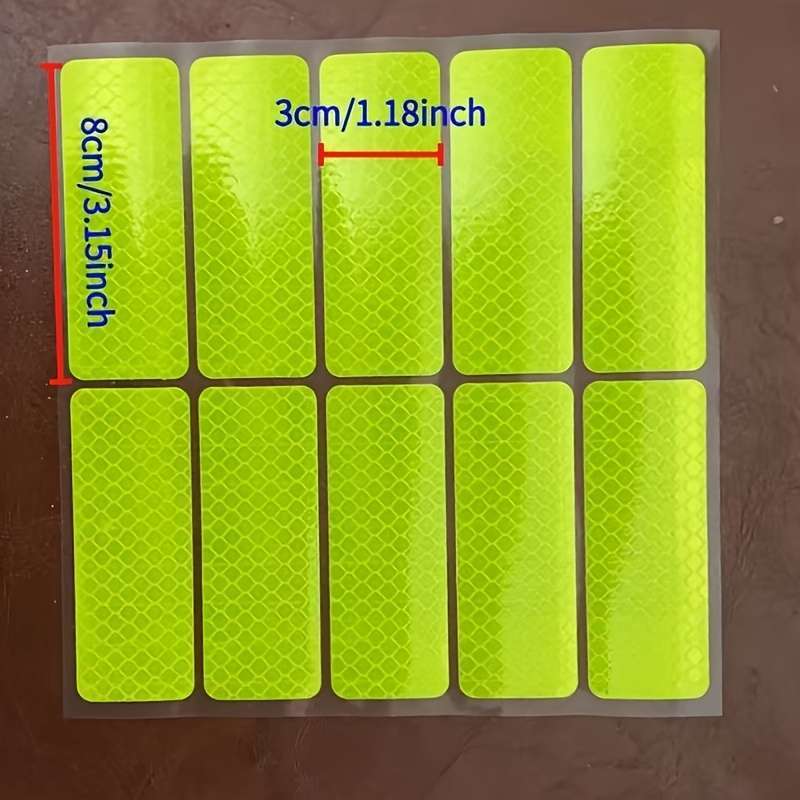 30 High-Visibility Reflective Safety Stickers