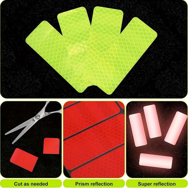30 High-Visibility Reflective Safety Stickers
