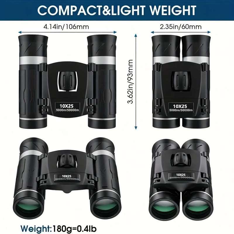 1pc 10x Upgraded HD Portable Zoom Binoculars