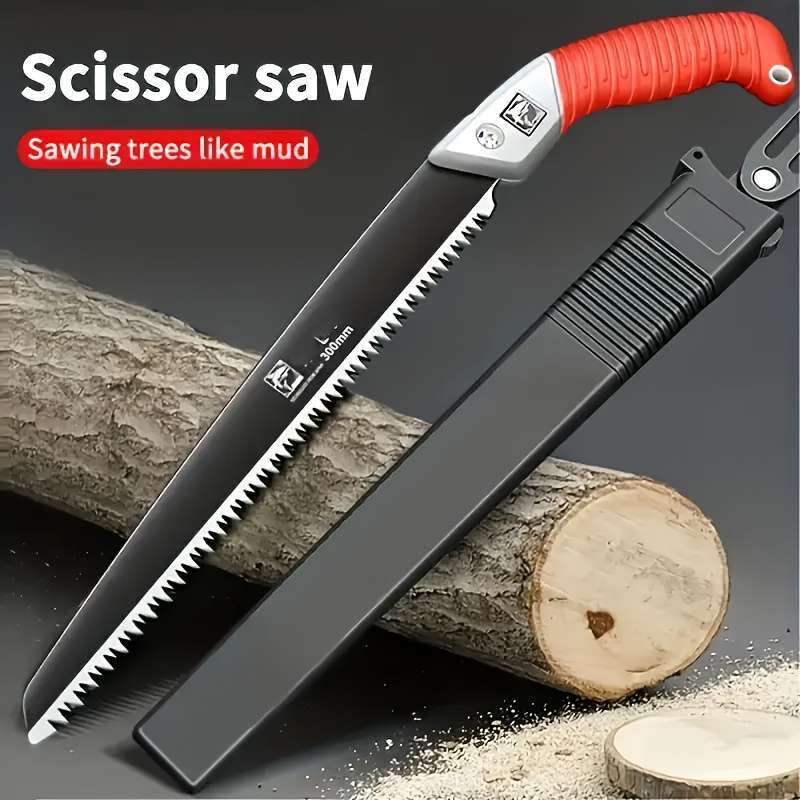 Manganese Steel Pruning Saw With Red Handle