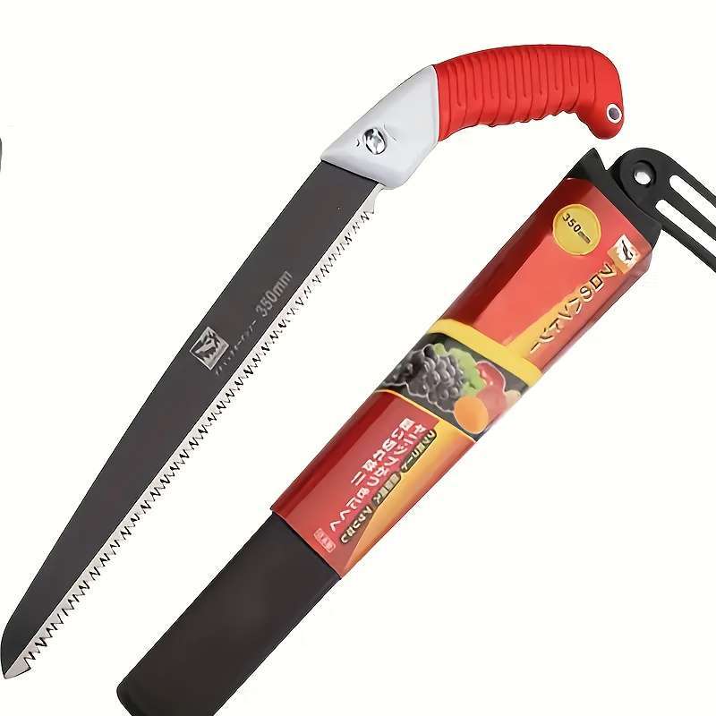 Manganese Steel Pruning Saw With Red Handle