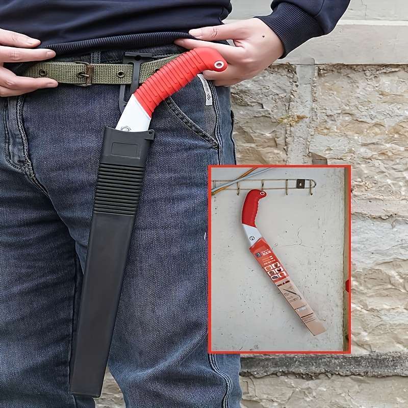 Manganese Steel Pruning Saw With Red Handle