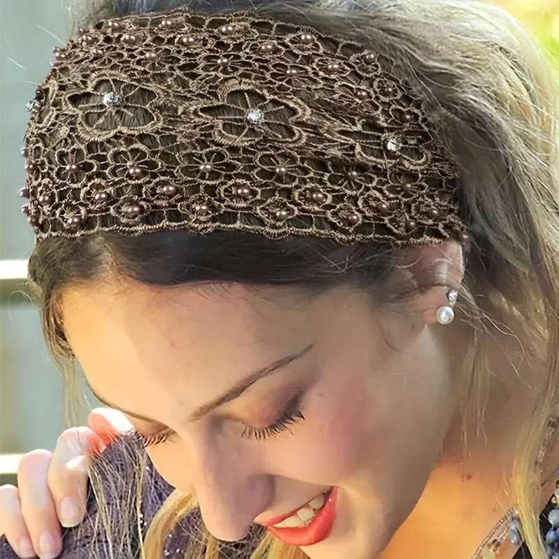 Elegant Boho Wide Lace Headband