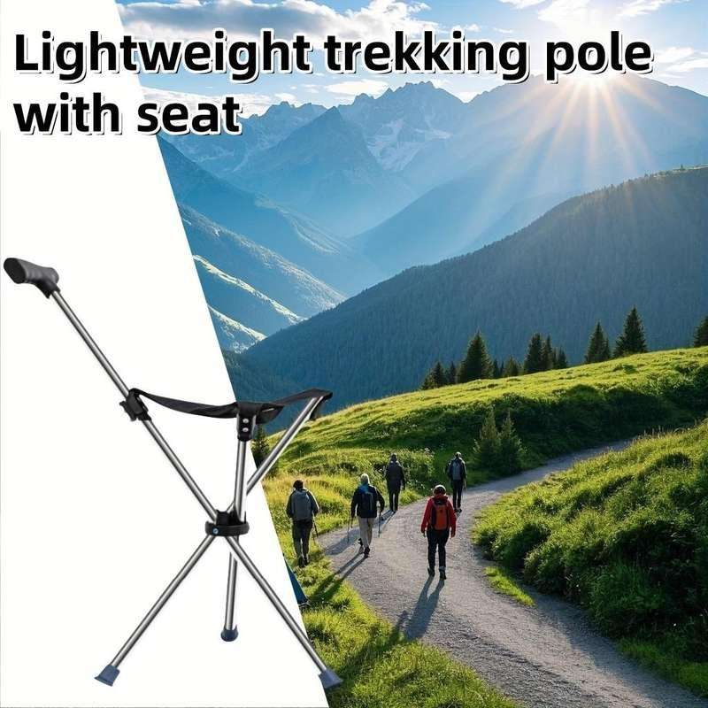 1 2-In-1 Folding Cane And Stool