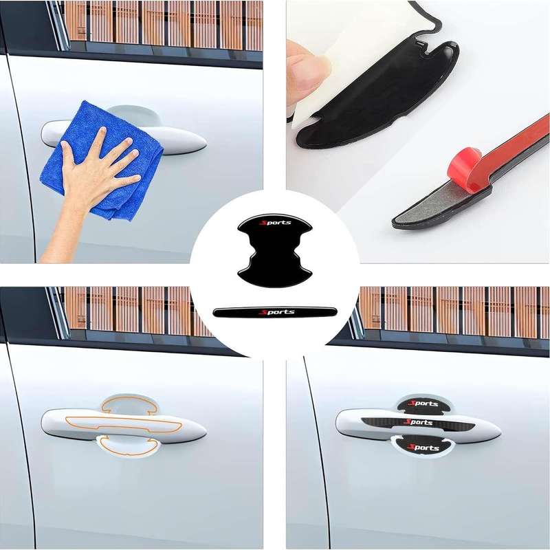 8-Pack Car Door Handle Protective Film