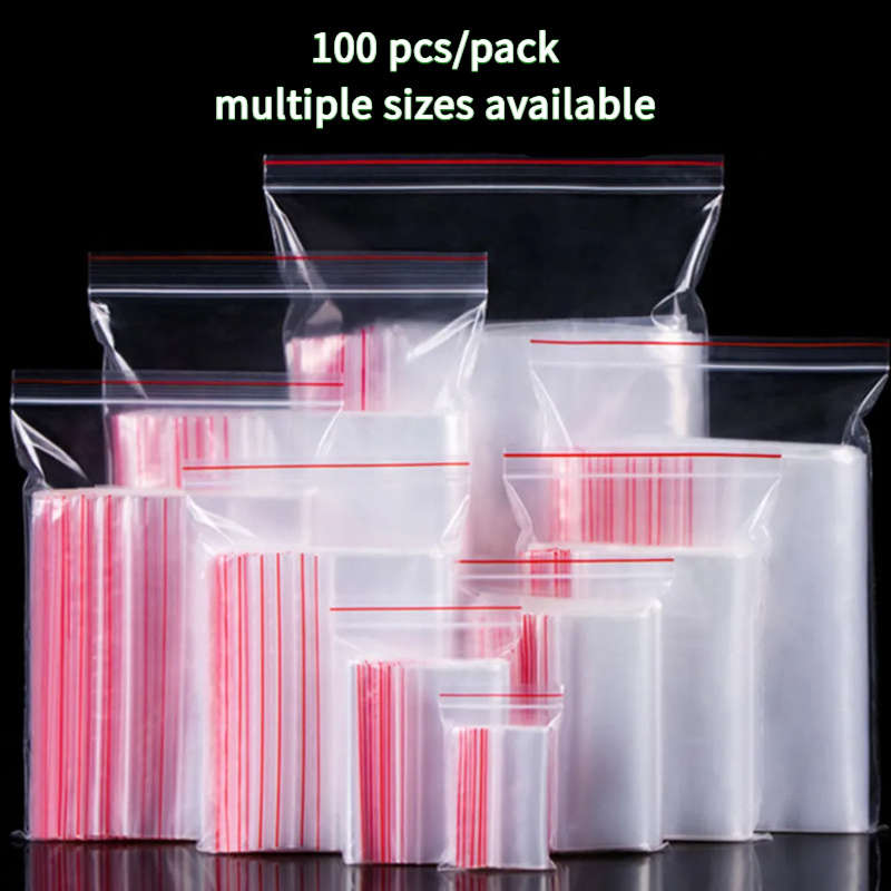 100 Heavy Duty Pet Resealable Ziplock Bags