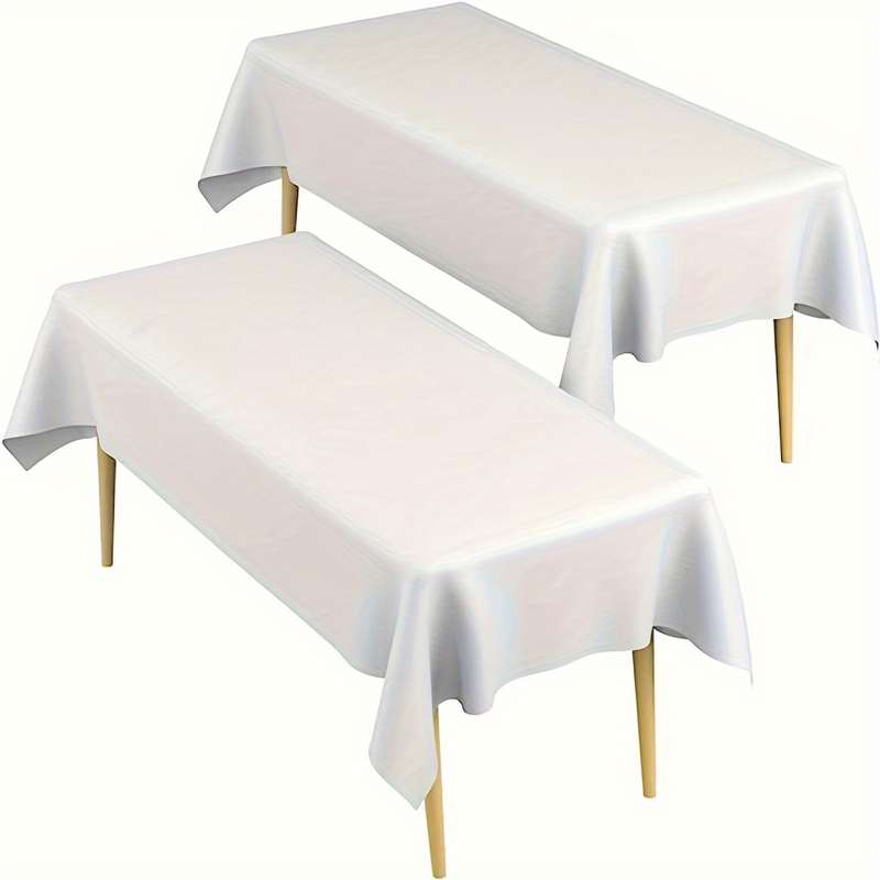 1 Washable Solid Color Party Tablecloth