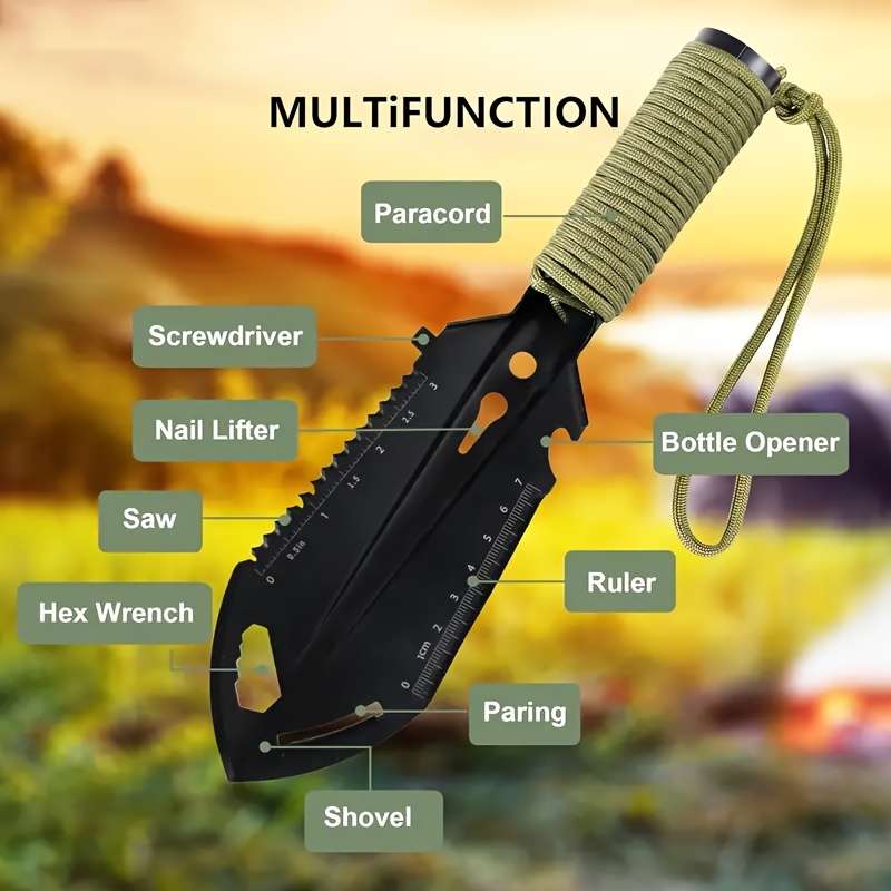Stainless Steel Tactical Shovel For Camping And Hiking