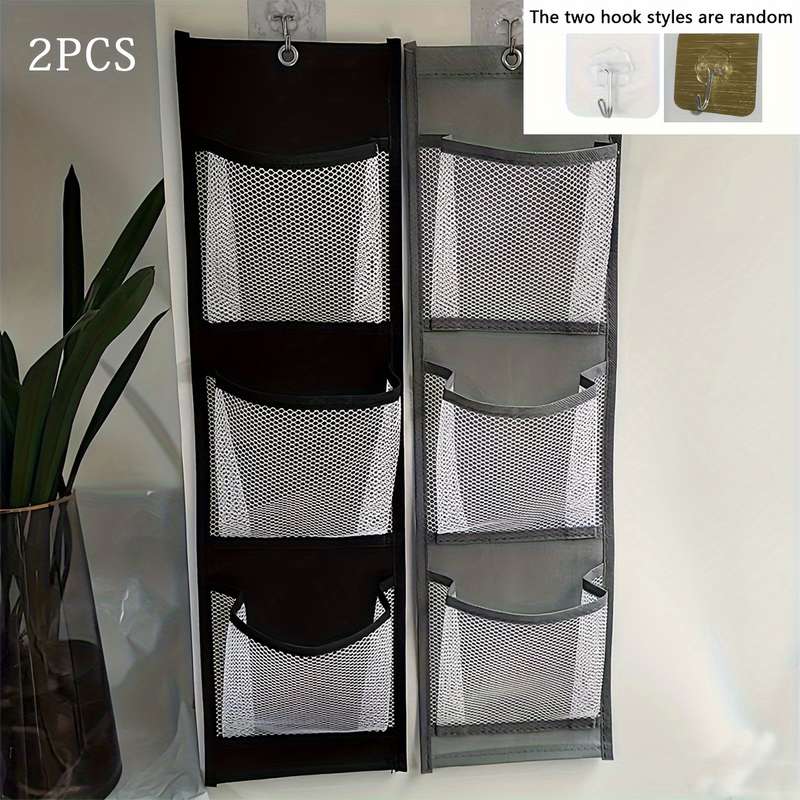 Door Hanging Clothes Organizer - Wall Mounted With 3 Pockets