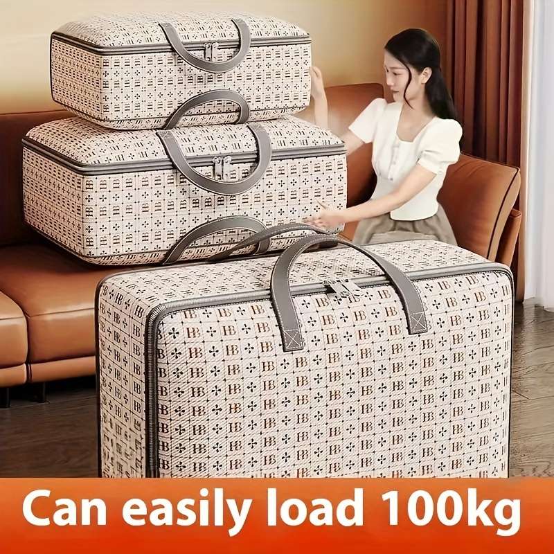 Oversized Cotton Quilted Moving Packing Bag Foldable Blanket Storage Bag