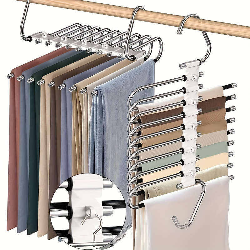 1 Space-Saving 9-Tier Metal Trouser Rack