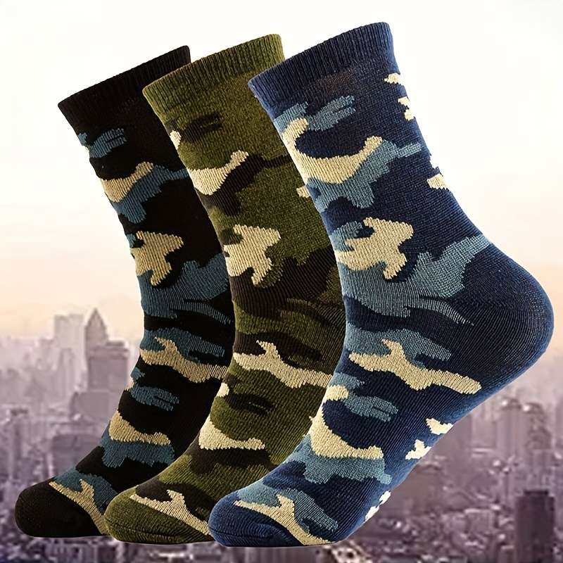 3-Pack Men's All Season Camouflage Socks