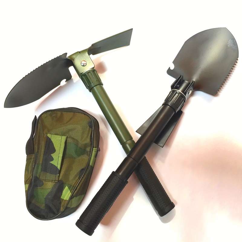 3-Piece Folding Shovel Set With Compass