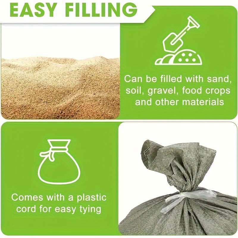 20 Pack Heavy Duty Plastic Sandbags