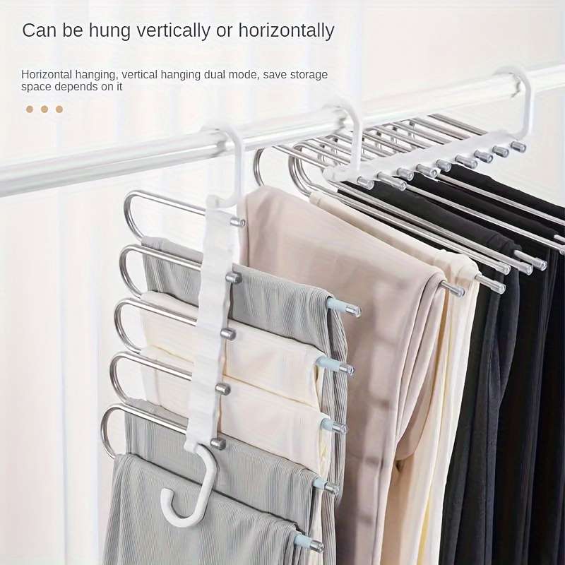 1 Space-Saving 9-Tier Metal Trouser Rack